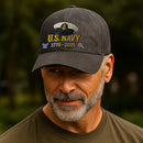Premium Washed Denim Cap – Embroidered-Effect Print DC0010