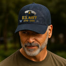 Premium Washed Denim Cap – Embroidered-Effect Print DC0010