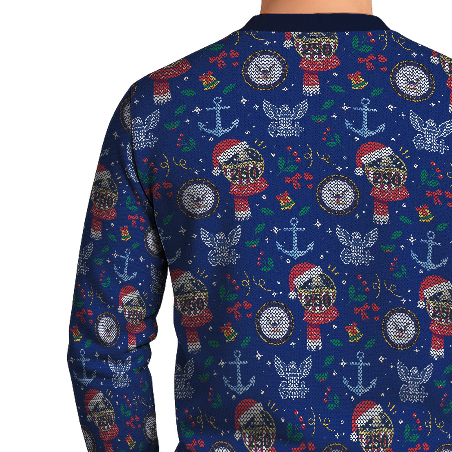US Navy 250 America Christmas Ugly Sweater