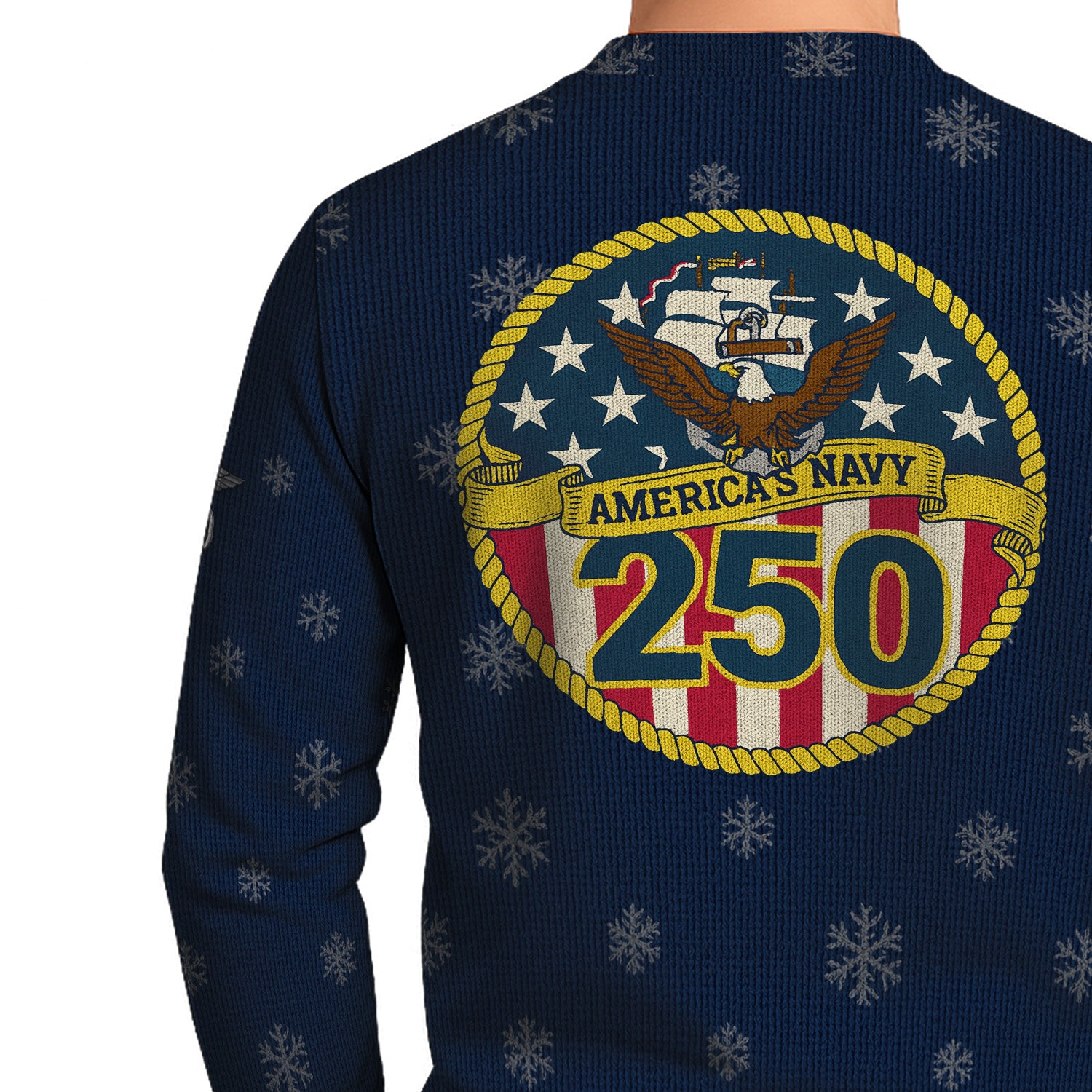Personalized US Navy Christmas Ugly Sweater KRUST14
