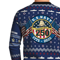 Personalized US Navy Christmas Ugly Sweater UST006